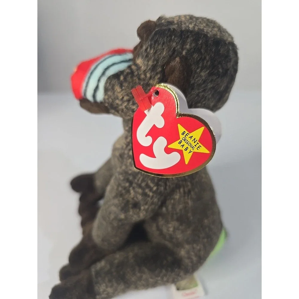 Rare Retired Ty Beanie Baby Cheeks The Baboon 1999 Mint P.E. Pellets With Errors